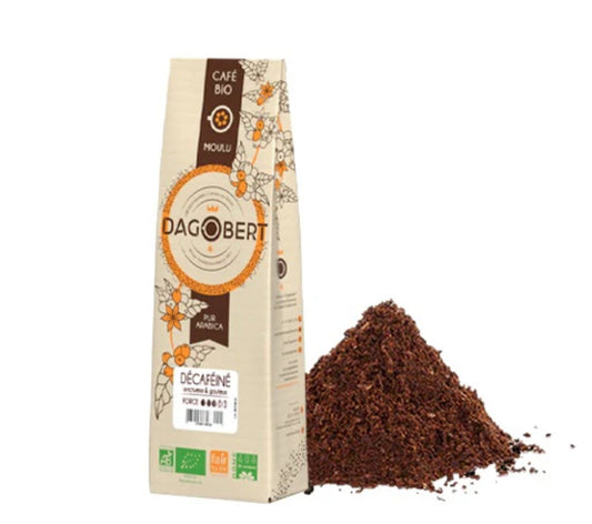 Décaféiné 100% arabica, bio et équitable - moulu/filtre
(origine Nicaragua)
250 g